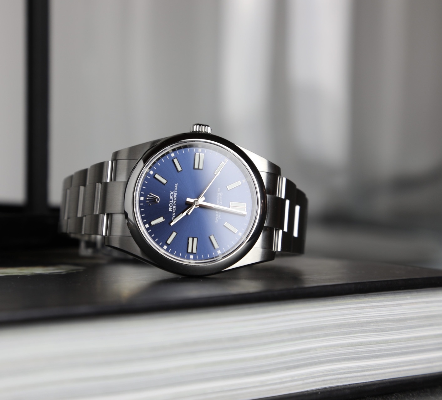 Rolex Oyster Perpetual on a desk